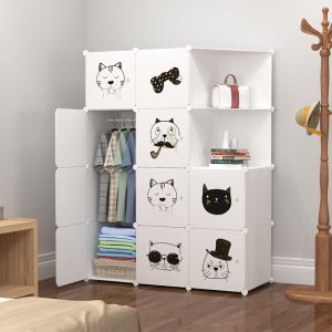 SOGA 10 Cubes White Portable Wardrobe Divide-Grid Modular Storage Organiser Foldable Closet with Doors, Home & Living, Bedroom??edroom Storage Solutions, Other, , ,  - NZ DEPOT 2