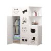 SOGA 10 Cubes White Portable Wardrobe Divide-Grid Modular Storage Organiser Foldable Closet with Doors, Home & Living>Bedroom??edroom Storage Solutions>Other, , , , ,  - NZ DEPOT 1