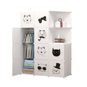 SOGA 10 Cubes White Portable Wardrobe Divide-Grid Modular Storage Organiser Foldable Closet with Doors, Home & Living, Bedroom??edroom Storage Solutions, Other, , ,  - NZ DEPOT 1