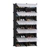 SOGA 10 Tier 2 Column Shoe Rack Organizer Sneaker Footwear Storage Stackable Stand Cabinet Portable Wardrobe with Cover, Furniture>Storage & Shelving>Shoe Storage, , , , ,  - NZ DEPOT 1