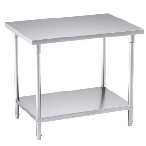 SOGA 100*70*85cm Commercial Catering Kitchen Stainless Steel Prep Work Bench, furniture > kitchen & dining room furniture > buffets, sideboards & kitchen islands, , , , ,  - NZ DEPOT 1