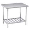 SOGA 100*70*85cm Commercial Catering Kitchen Stainless Steel Prep Work Bench, furniture > kitchen & dining room furniture > buffets, sideboards & kitchen islands, , , , ,  - NZ DEPOT 1