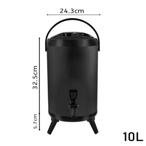 SOGA 10L Stainless Steel Insulated Milk Tea Barrel Hot and Cold Beverage Dispenser Container with Faucet Black, Home & Living, Kitchen & Dining, Barware, Spirit Dispensers, ,  - NZ DEPOT 2