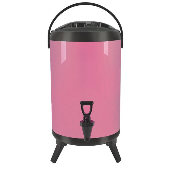 SOGA 10L Stainless Steel Insulated Milk Tea Barrel Hot and Cold Beverage Dispenser Container with Faucet Pink, Home & Living>Kitchen & Dining>Barware>Spirit Dispensers, , , , ,  - NZ DEPOT 1