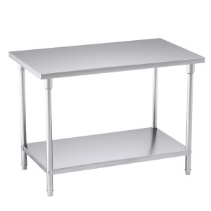 SOGA 120*70*85cm Commercial Catering Kitchen Stainless Steel Prep Work Bench, furniture > kitchen & dining room furniture > buffets, sideboards & kitchen islands, , , , ,  - NZ DEPOT 1