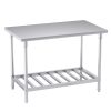 SOGA 120*70*85cm Commercial Catering Kitchen Stainless Steel Prep Work Bench, furniture > kitchen & dining room furniture > buffets, sideboards & kitchen islands, , , , , - NZ DEPOT 1