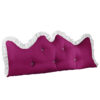 SOGA 120cm Burgundy Princess Bed Pillow Headboard Backrest Bedside Tatami Sofa Cushion with Ruffle Lace Home Decor, Furniture>Living Room Furniture>Occasional Chairs, , , , ,  - NZ DEPOT 1
