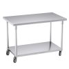 SOGA 120cm Commercial Catering Kitchen Stainless Steel Prep Work Bench Table with Wheels, furniture > kitchen & dining room furniture > buffets, sideboards & kitchen islands, , , , ,  - NZ DEPOT 1