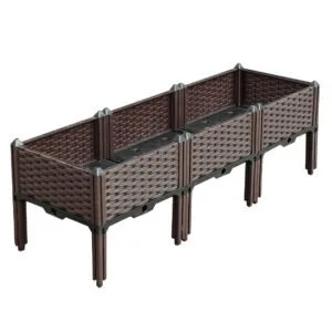 Buy SOGA 120cm Raised Planter Box Vegetable Herb Flower Outdoor Plastic Plants Garden Bed with Legs Online - Garden, Tools & Hardware/Gardening & Lawn Care/Pots, Planters & Container Accessories - 1 - NZ Depot Free Shipping