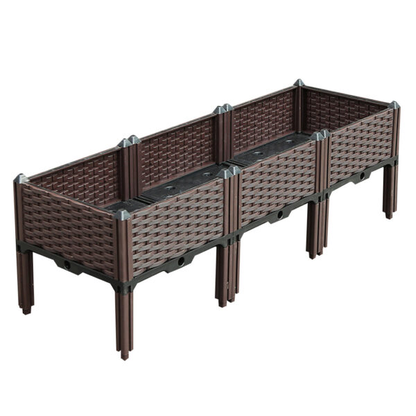 SOGA 120cm Raised Planter Box Vegetable Herb Flower Outdoor Plastic Plants Garden Bed with Legs, Garden, Tools & Hardware>Gardening & Lawn Care>Pots, Planters & Container Accessories, , , , ,  - NZ DEPOT 1