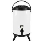 SOGA 12L Stainless Steel Insulated Milk Tea Barrel Hot and Cold Beverage Dispenser Container with Faucet White, Home & Living>Kitchen & Dining>Barware>Spirit Dispensers, , , , ,  - NZ DEPOT 1