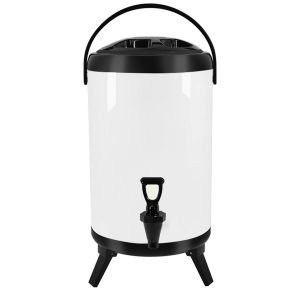 SOGA 12L Stainless Steel Insulated Milk Tea Barrel Hot and Cold Beverage Dispenser Container with Faucet White, Home & Living, Kitchen & Dining, Barware, Spirit Dispensers, ,  - NZ DEPOT 1