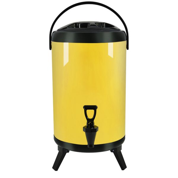 SOGA 12L Stainless Steel Insulated Milk Tea Barrel Hot and Cold Beverage Dispenser Container with Faucet Yellow, Home & Living, Kitchen & Dining, Barware, Spirit Dispensers, ,  - NZ DEPOT 1