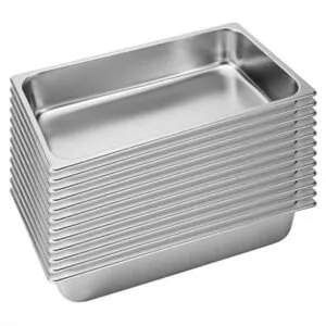 Buy SOGA 12X Gastronorm GN Pan Full Size 1/1 GN Pan 10cm Deep Stainless Steel Tray Online - Home & Living/Kitchen & Dining/Bakeware/Baking Trays - 1 - NZ Depot Free Shipping