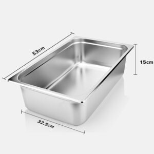 SOGA 12X Gastronorm GN Pan Full Size 1/1 GN Pan 15cm Deep Stainless Steel Tray, Home & Living, Kitchen & Dining, Bakeware, Baking Trays, ,  - NZ DEPOT 2