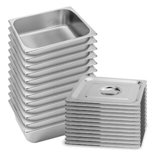 SOGA 12X Gastronorm GN Pan Full Size 1/2 GN Pan 10cm Deep Stainless Steel Tray With Lid, Home & Living, Kitchen & Dining, Bakeware, Baking Trays, ,  - NZ DEPOT 1