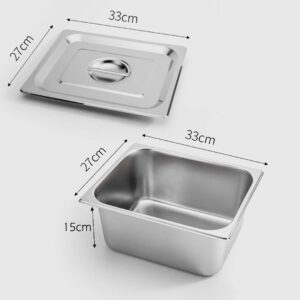 SOGA 12X Gastronorm GN Pan Full Size 1/2 GN Pan 15cm Deep Stainless Steel Tray With Lid, Home & Living, Kitchen & Dining, Bakeware, Baking Trays, ,  - NZ DEPOT 2