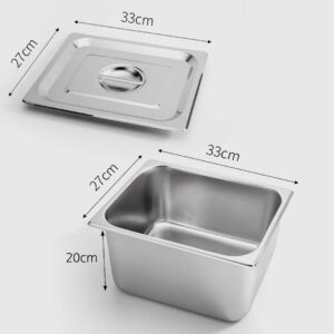 SOGA 12X Gastronorm GN Pan Full Size 1/2 GN Pan 20cm Deep Stainless Steel Tray With Lid, Home & Living, Kitchen & Dining, Bakeware, Baking Trays, ,  - NZ DEPOT 2