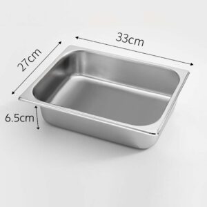 SOGA 12X Gastronorm GN Pan Full Size 1/2 GN Pan 6.5cm Deep Stainless Steel Tray, Home & Living, Kitchen & Dining, Bakeware, Baking Trays, ,  - NZ DEPOT 2