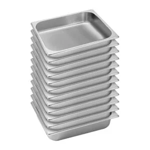 Buy SOGA 12X Gastronorm GN Pan Full Size 1/2 GN Pan 6.5cm Deep Stainless Steel Tray Online - Home & Living/Kitchen & Dining/Bakeware/Baking Trays - 1 - NZ Depot Free Shipping