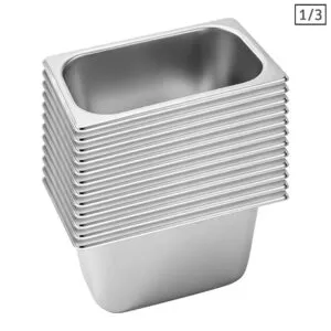 Buy SOGA 12X Gastronorm GN Pan Full Size 1/3 GN Pan 15cm Deep Stainless Steel Tray Online - Home & Living/Kitchen & Dining/Bakeware/Baking Trays - 1 - NZ Depot Free Shipping