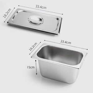 SOGA 12X Gastronorm GN Pan Full Size 1/3 GN Pan 15cm Deep Stainless Steel Tray With Lid, Home & Living, Kitchen & Dining, Bakeware, Baking Trays, ,  - NZ DEPOT 2