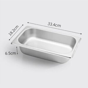 SOGA 12X Gastronorm GN Pan Full Size 1/3 GN Pan 6.5 cm Deep Stainless Steel Tray, Home & Living, Kitchen & Dining, Bakeware, Baking Trays, ,  - NZ DEPOT 2