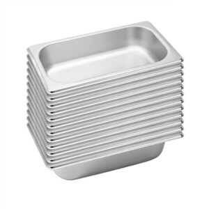 SOGA 12X Gastronorm GN Pan Full Size 1/3 GN Pan 6.5 cm Deep Stainless Steel Tray, Home & Living, Kitchen & Dining, Bakeware, Baking Trays, ,  - NZ DEPOT 1