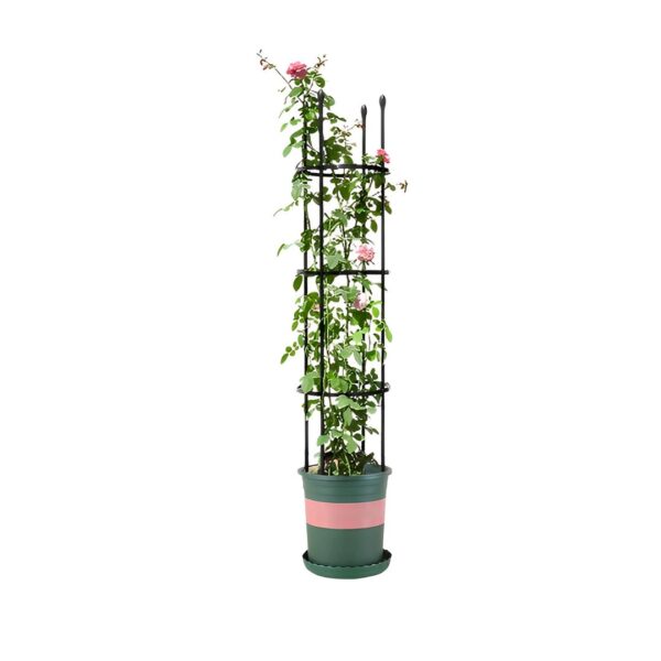 SOGA 133cm 4-Bar Plant Frame Stand Trellis Vegetable Flower Herbs Outdoor Vine Support Garden Rack with Rings, Garden>Tools & Hardware>Gardening & Lawn Care>Garden Decor, , , , ,  - NZ DEPOT 1