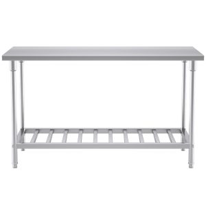 SOGA 150*70*85cm Commercial Catering Kitchen Stainless Steel Prep Work Bench, furniture > kitchen & dining room furniture > buffets, sideboards & kitchen islands, , , , ,  - NZ DEPOT 2