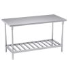 SOGA 150*70*85cm Commercial Catering Kitchen Stainless Steel Prep Work Bench, furniture > kitchen & dining room furniture > buffets, sideboards & kitchen islands, , , , , - NZ DEPOT 1