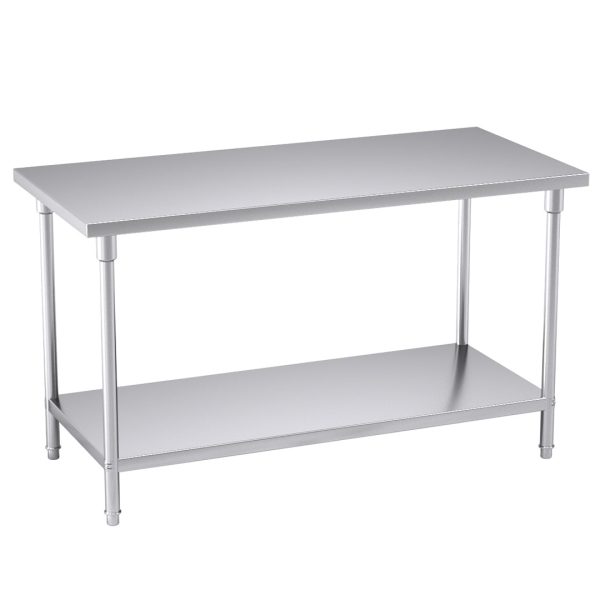 SOGA 150*70*85cm Commercial Catering Kitchen Stainless Steel Prep Work Bench, furniture > kitchen & dining room furniture > buffets, sideboards & kitchen islands, , , , ,  - NZ DEPOT 1