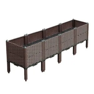Buy SOGA 160cm Raised Planter Box Vegetable Herb Flower Outdoor Plastic Plants Garden Bed with Legs Deepen Online - Garden, Tools & Hardware/Gardening & Lawn Care/Pots, Planters & Container Accessories - 1 - NZ Depot Free Shipping