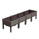 SOGA 160cm Raised Planter Box Vegetable Herb Flower Outdoor Plastic Plants Garden Bed with Legs, Garden, Tools & Hardware>Gardening & Lawn Care>Pots, Planters & Container Accessories, , , , ,  - NZ DEPOT 1