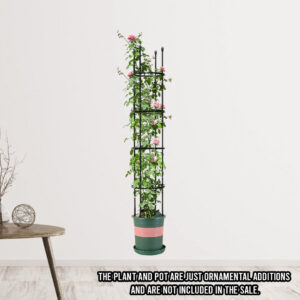 SOGA 163cm 4-Bar Plant Frame Stand Trellis Vegetable Flower Herbs Outdoor Vine Support Garden Rack with Rings, Garden, Tools & Hardware, Gardening & Lawn Care, Garden Decor, ,  - NZ DEPOT 2