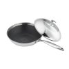 SOGA 18/10 Stainless Steel Fry Pan 30cm Frying Pan Top Grade Cooking Non Stick Interior Skillet with Lid, home & living > kitchen & dining > cookware > frying pans, , , , ,  - NZ DEPOT 1