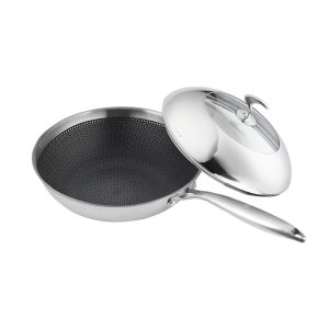 SOGA 18/10 Stainless Steel Fry Pan 30cm Frying Pan Top Grade Cooking Non Stick Interior Skillet with Lid, home & living > kitchen & dining > cookware > frying pans, , , , ,  - NZ DEPOT 1