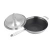 SOGA 18/10 Stainless Steel Fry Pan 34cm Frying Pan Top Grade Textured Non Stick Interior Skillet with Helper Handle and Lid, home & living > kitchen & dining > cookware > frying pans, , , , , - NZ DEPOT 1