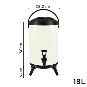 SOGA 18L Stainless Steel Insulated Milk Tea Barrel Hot and Cold Beverage Dispenser Container with Faucet White, Home & Living, Kitchen & Dining, Barware, Spirit Dispensers, ,  - NZ DEPOT 2