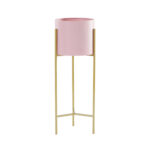 SOGA 2 Layer 42cm Gold Metal Plant Stand with Pink Flower Pot Holder Corner Shelving Rack Indoor Display, Home & Living>Home Decor>Indoor Pots, Planters and Plant Stands, , , , ,  - NZ DEPOT 1