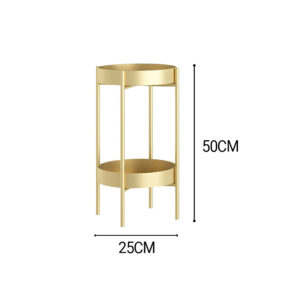 SOGA 2 Layer 50cm Gold Metal Plant Stand Flower Pot Holder Corner Shelving Rack Indoor Display, Home & Living, Home Decor, Indoor Pots, Planters and Plant Stands, , ,  - NZ DEPOT 2