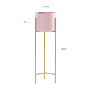 SOGA 2 Layer 60cm Gold Metal Plant Stand with Pink Flower Pot Holder Corner Shelving Rack Indoor Display, Home & Living, Home Decor, Indoor Pots, Planters and Plant Stands, , ,  - NZ DEPOT 2