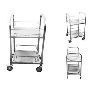 SOGA 2 Tier 500x500x950 Stainless Steel Square Tube Drink Wine Food Utility Cart, Business & Industrial, Food Service, Food Service Carts, , ,  - NZ DEPOT 2