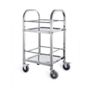 SOGA 2 Tier 500x500x950 Stainless Steel Square Tube Drink Wine Food Utility Cart, Business & Industrial, Food Service, Food Service Carts, , ,  - NZ DEPOT 1