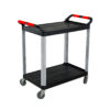 SOGA 2 Tier Food Trolley Portable Kitchen Cart Multifunctional Big Utility Service with wheels 845x430x940mm Black, Business & Industrial>Food Service>Food Service Carts, , , , ,  - NZ DEPOT 1