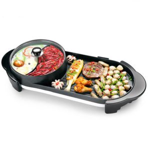 SOGA 2 in 1 Electric Non-Stick BBQ Teppanyaki Grill Plate Steamboat Hotpot 2-8 Person, Home & Living, Kitchen & Dining, Cookware, Griddles & Grill Pans, ,  - NZ DEPOT 2