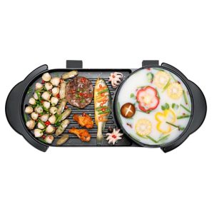 SOGA 2 in 1 Electric Non-Stick BBQ Teppanyaki Grill Plate Steamboat Hotpot 2-8 Person, Home & Living, Kitchen & Dining, Cookware, Griddles & Grill Pans, ,  - NZ DEPOT 1