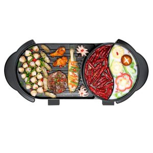 SOGA 2 in 1 Electric Non-Stick BBQ Teppanyaki Grill Plate Steamboat Hotpot 2-8 Person, Home & Living, Kitchen & Dining, Cookware, Griddles & Grill Pans, ,  - NZ DEPOT 1