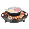 SOGA 2 in 1 Electric Stone Coated Grill Plate Steamboat Two Division Hotpot, Home & Living>Kitchen & Dining>Cookware>Griddles & Grill Pans, , , , , - NZ DEPOT 1