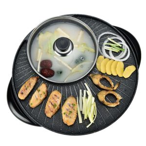 SOGA 2 in 1 Electric Stone Coated Teppanyaki Grill Plate Steamboat Hotpot 3-5 Person, Home & Living, Kitchen & Dining, Cookware, Griddles & Grill Pans, ,  - NZ DEPOT 1